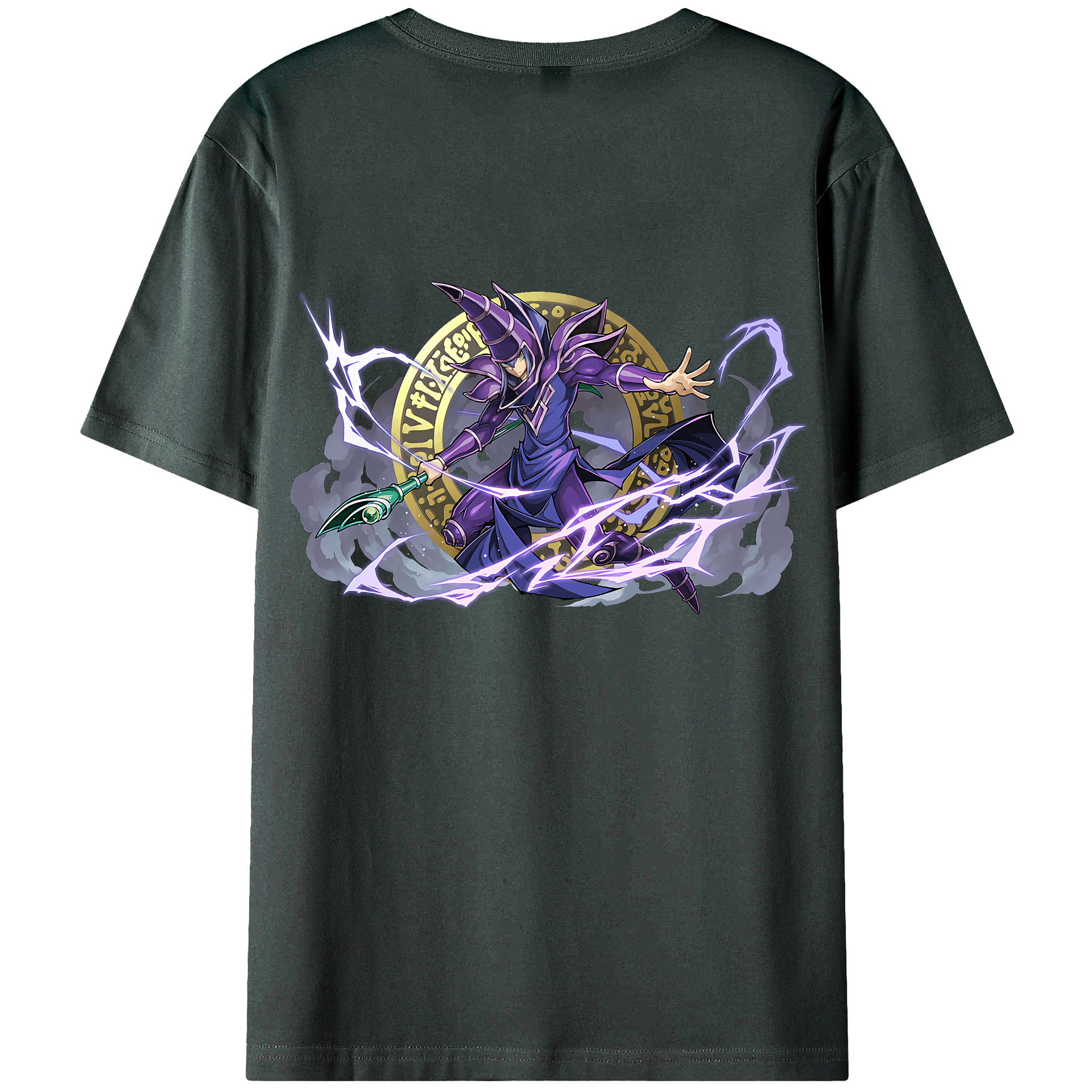 （画像用） 遊☆戯☆王 Yu-Gi-Oh! 綿100％ メンズ半袖Tシャツ（バックプリント） 通気性